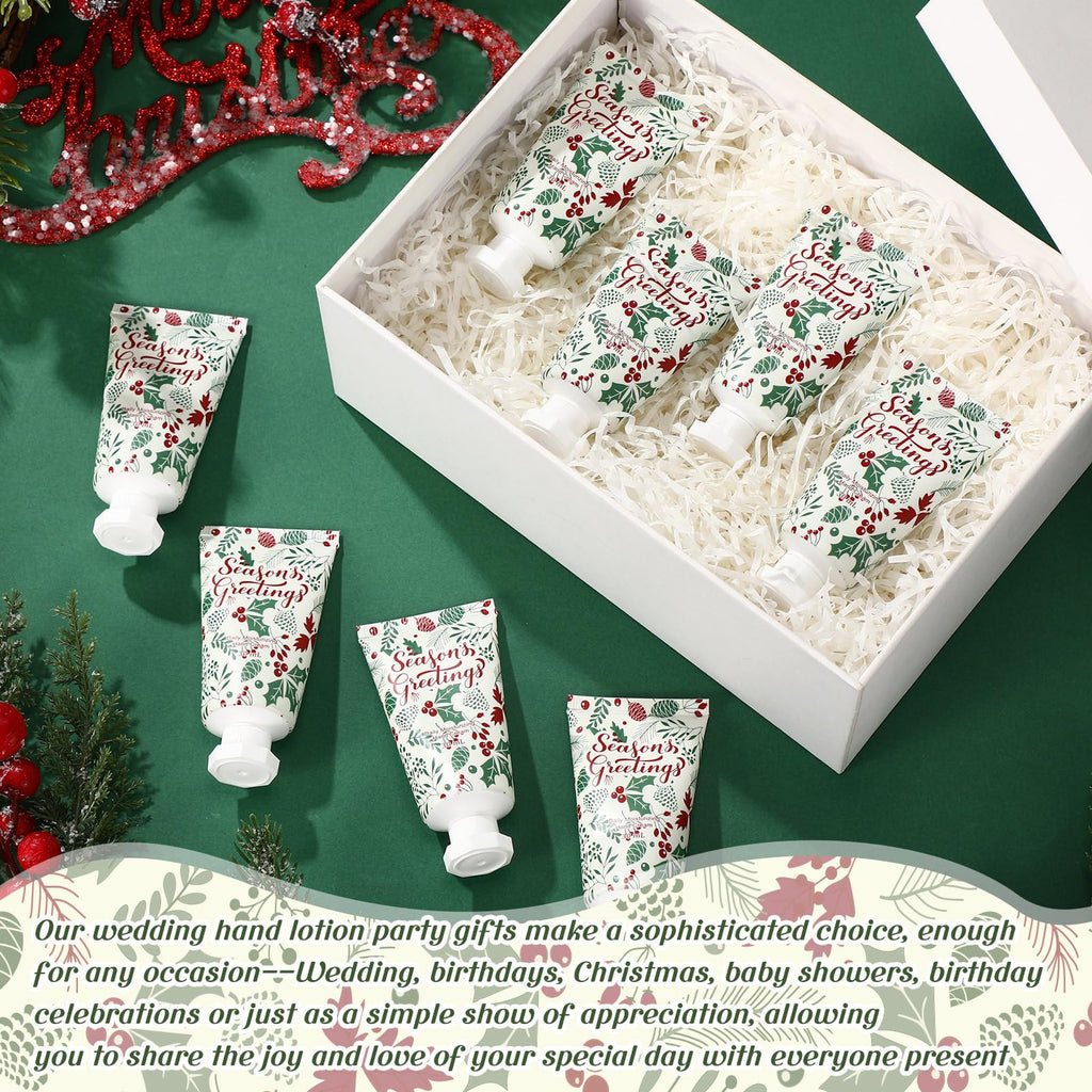 Heigble Christmas Hand Cream Gifts — 50 Pcs 1oz Travel Size with Berry & Leaves Design