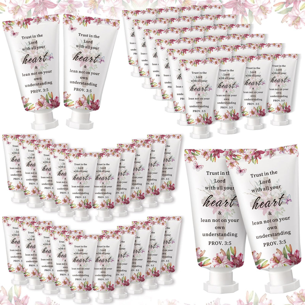Heigble 50 Pack Christian Hand Cream – Bible Gift Set for Women, Travel-Ready Moisturizing Lotion