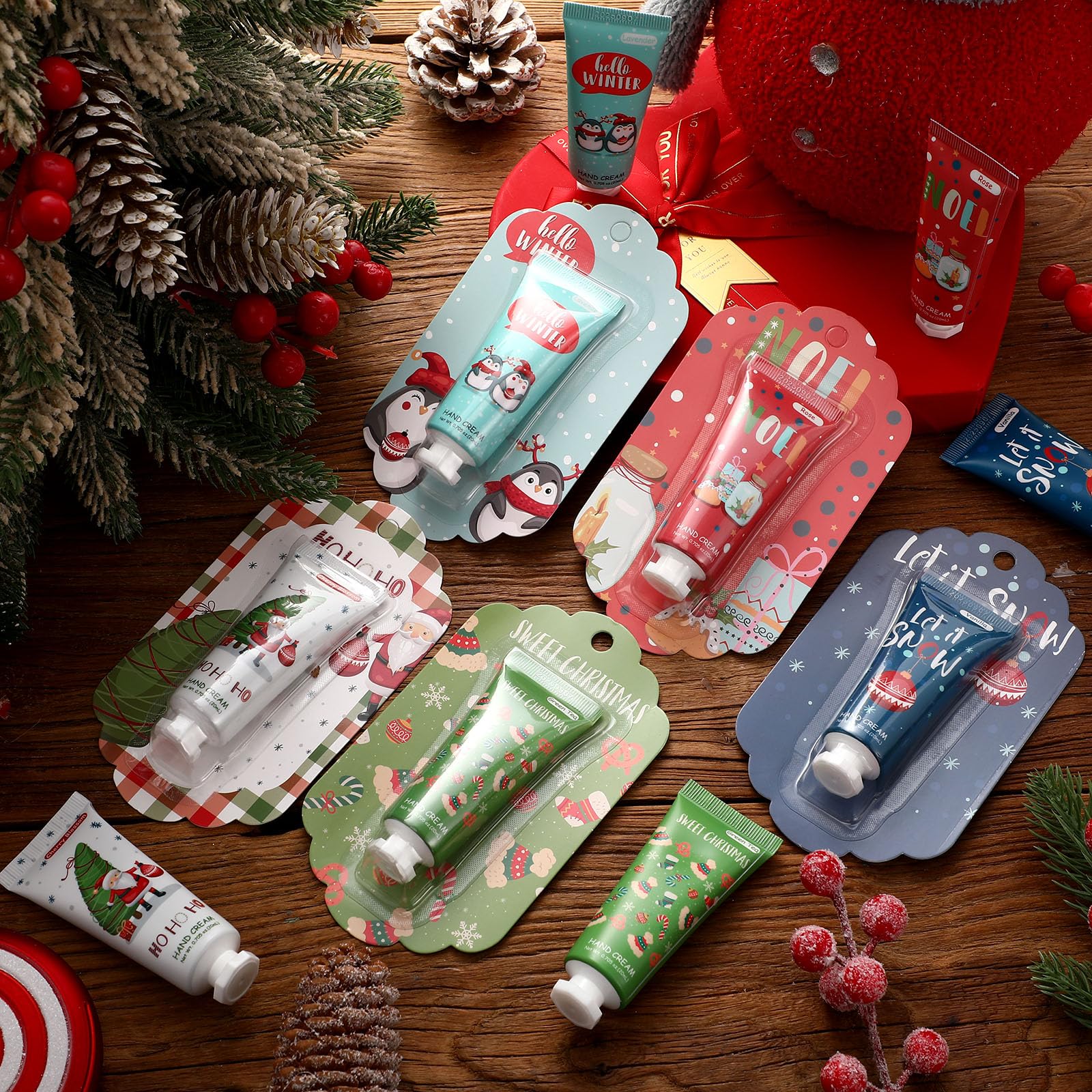 Heigble 30-Piece Christmas Hand Cream Set – Festive Scents & Travel-Size Moisturizers