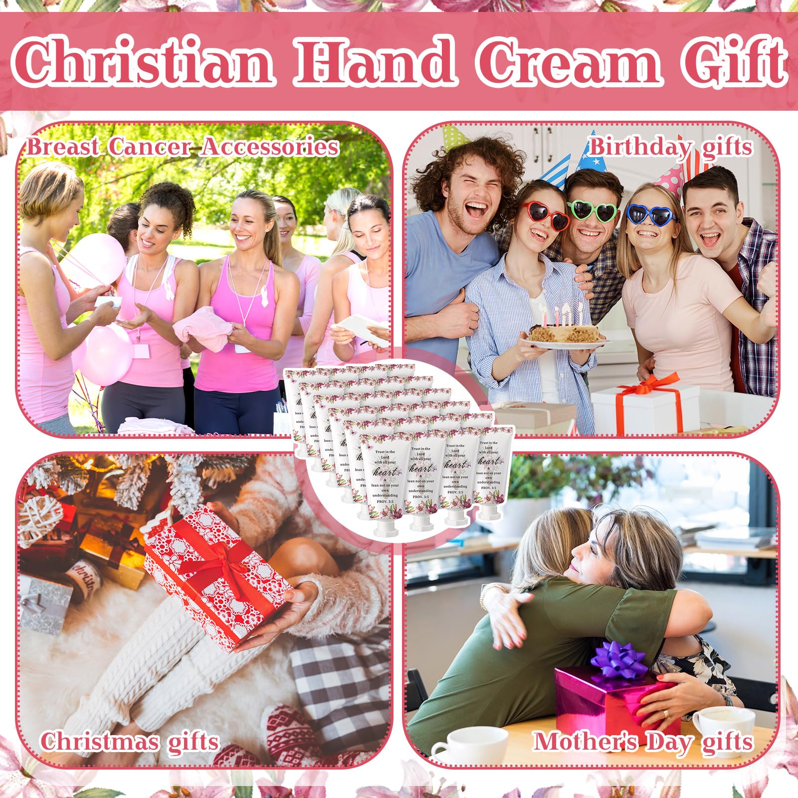 Heigble 50 Pack Christian Hand Cream – Bible Gift Set for Women, Travel-Ready Moisturizing Lotion