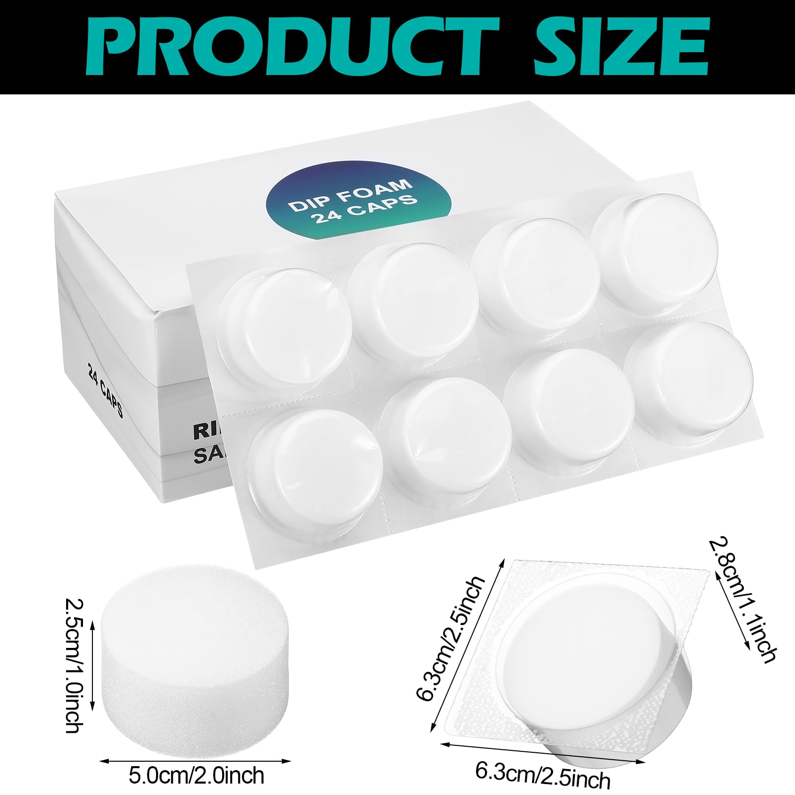 Heigble 48 Pcs Dip Foam Rinse Cups – Disposable Tattoo Ink Cleaning Caps