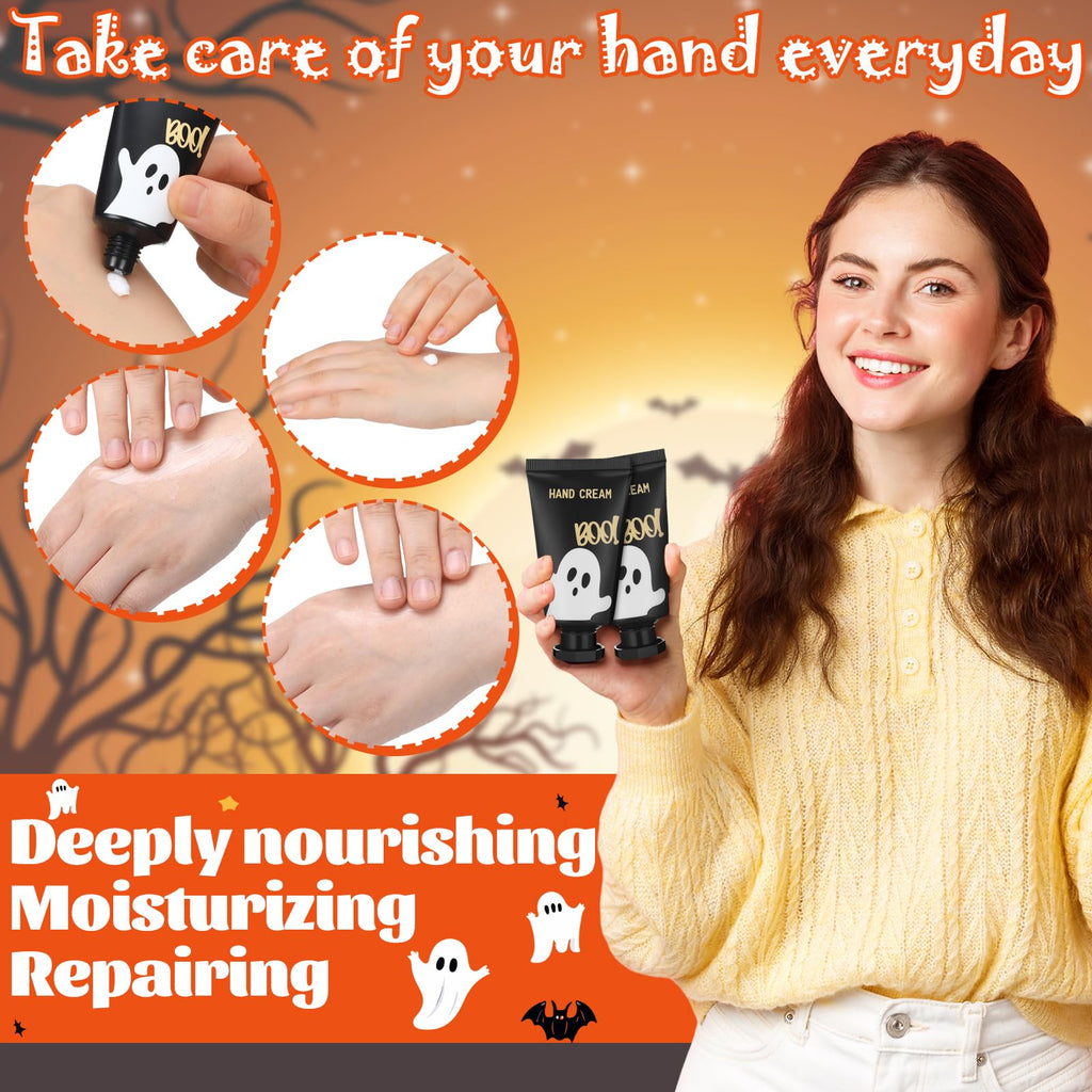 Heigble 48-Count Halloween Ghost Hand Cream Set – 30ml Travel-Size Gift Pack