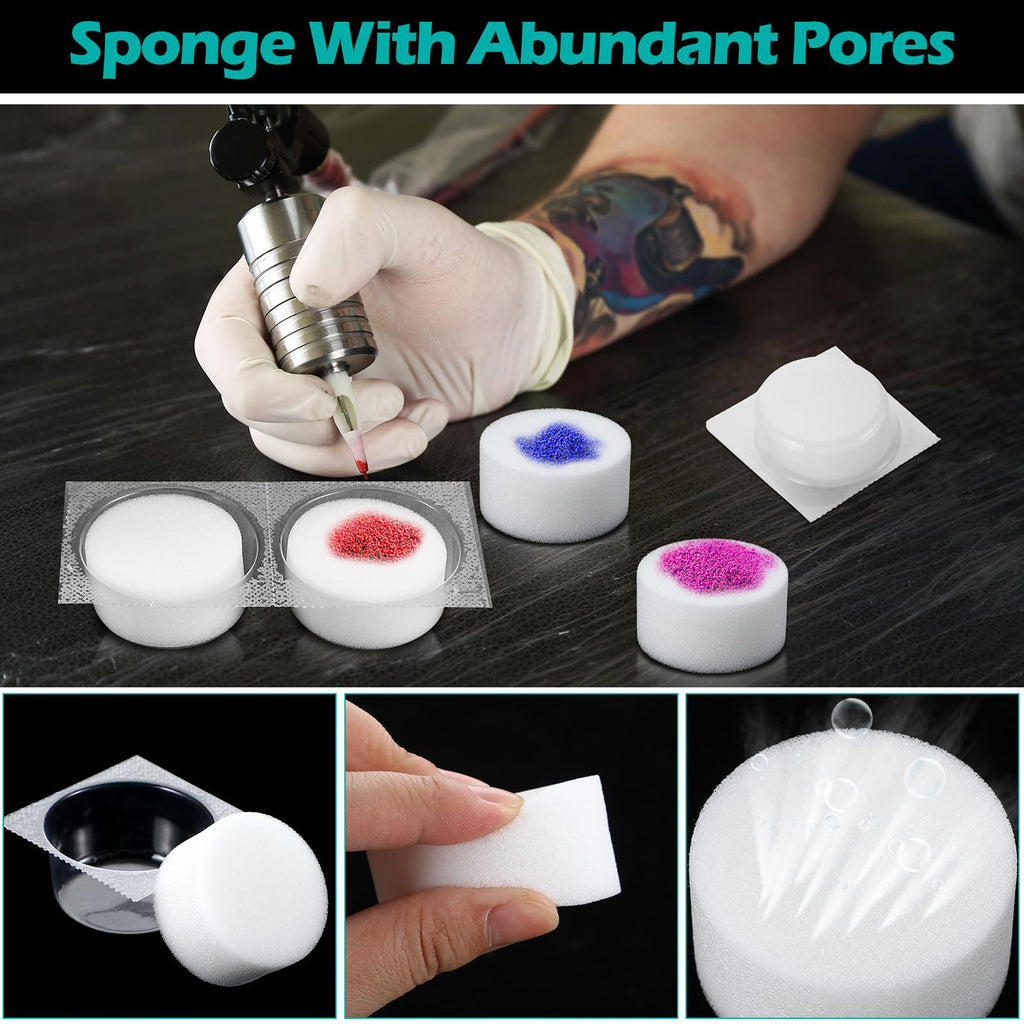 Heigble 72 Pcs Dip Foam Rinse Caps | Disposable Cups for Tattoo Cleaning