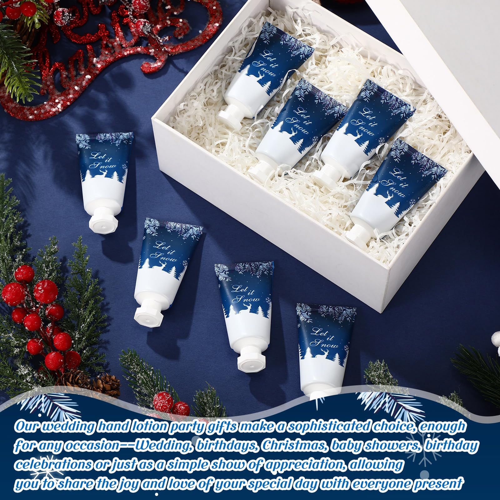 Heigble Christmas Snowflakes Hand Cream Gift Set – 50 x 1oz / 30ml Travel Size