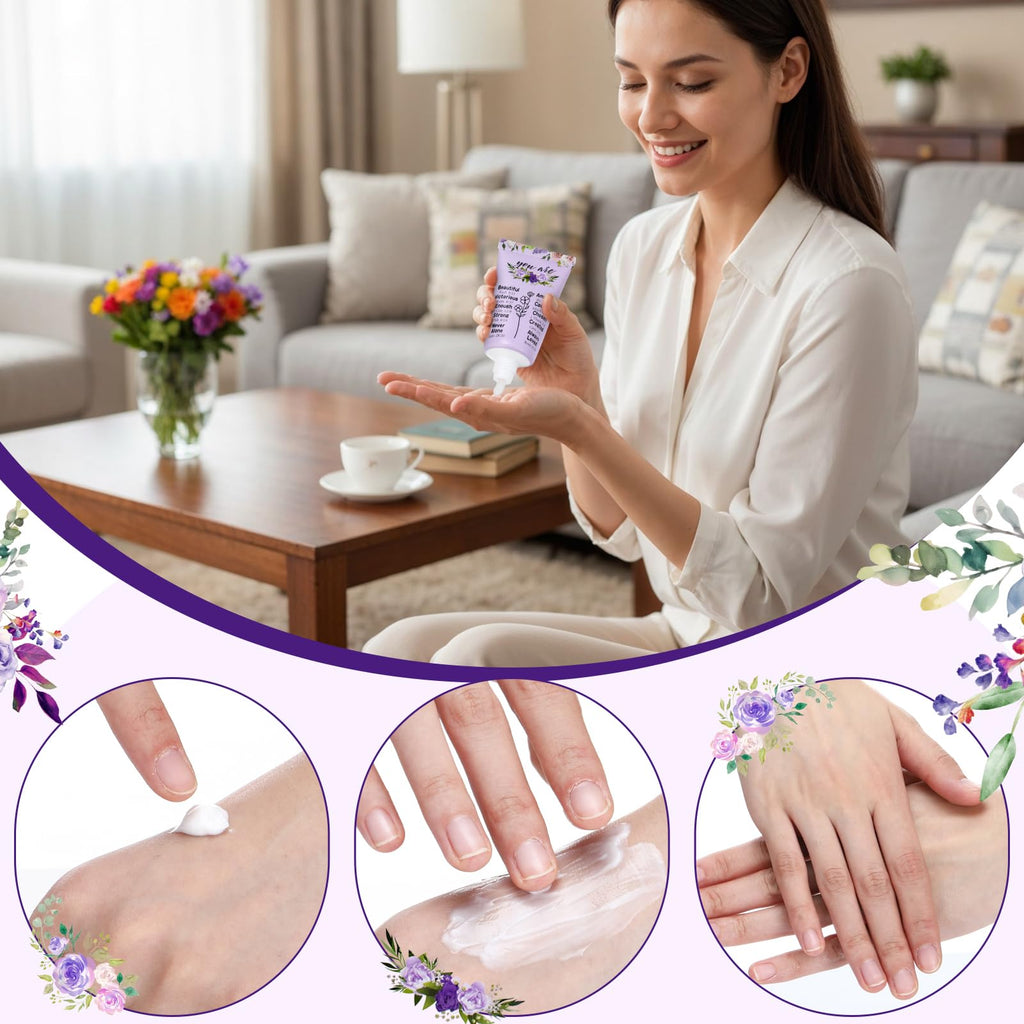 Heigble 50-Pack Valentine Christian Hand Cream Gift Set – Purple Flower Bible Design