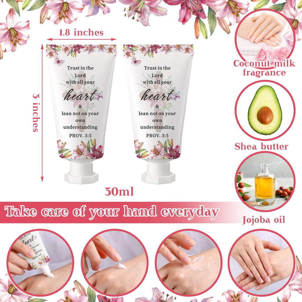 Heigble 50 Pack Christian Hand Cream – Bible Gift Set for Women, Travel-Ready Moisturizing Lotion