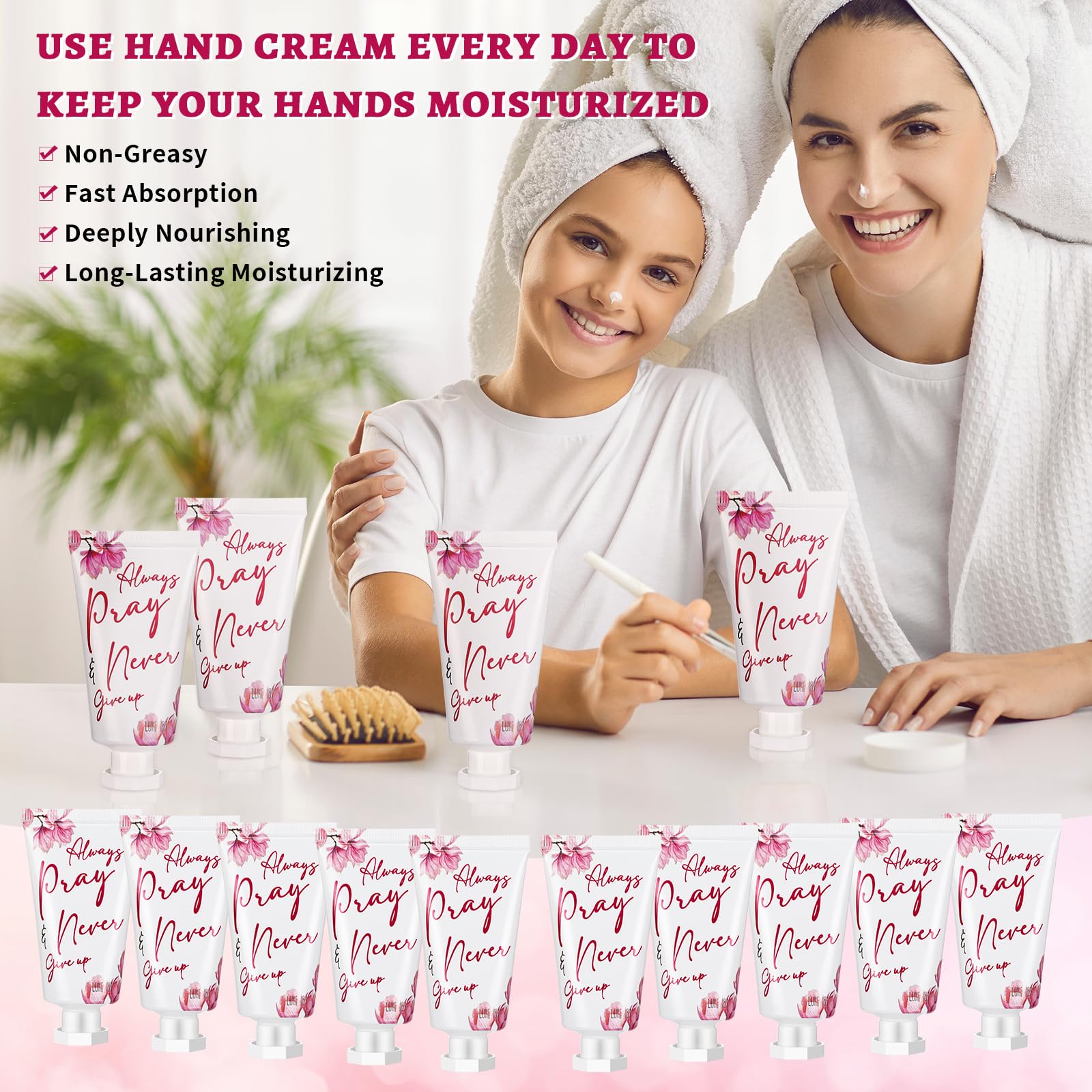 Heigble 50 Pack Christian Hand Lotion — Bible Gift Set for Women
