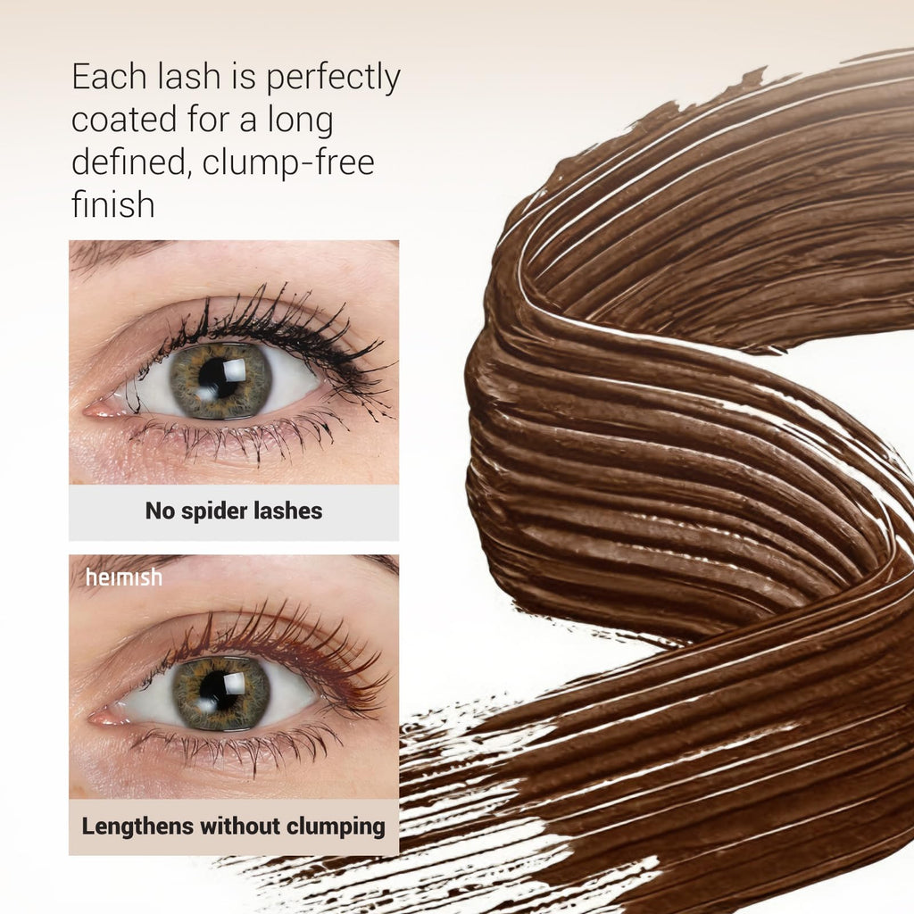 HEIMISH Dailism Smudge Stop Mascara – Curl & Lengthen, Brown, Washable