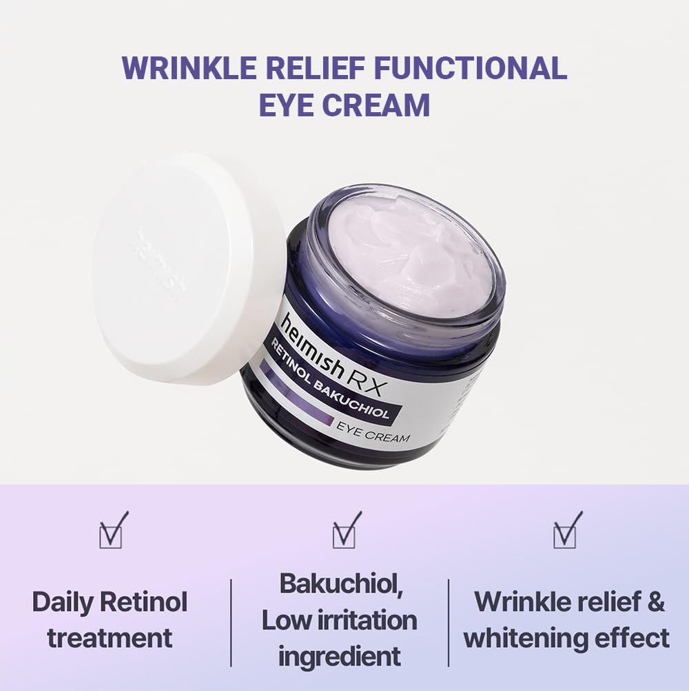 HEIMISH RX Retinol Bakuchiol Eye Cream – Anti-Aging, Brightening & Hydration (30ml)