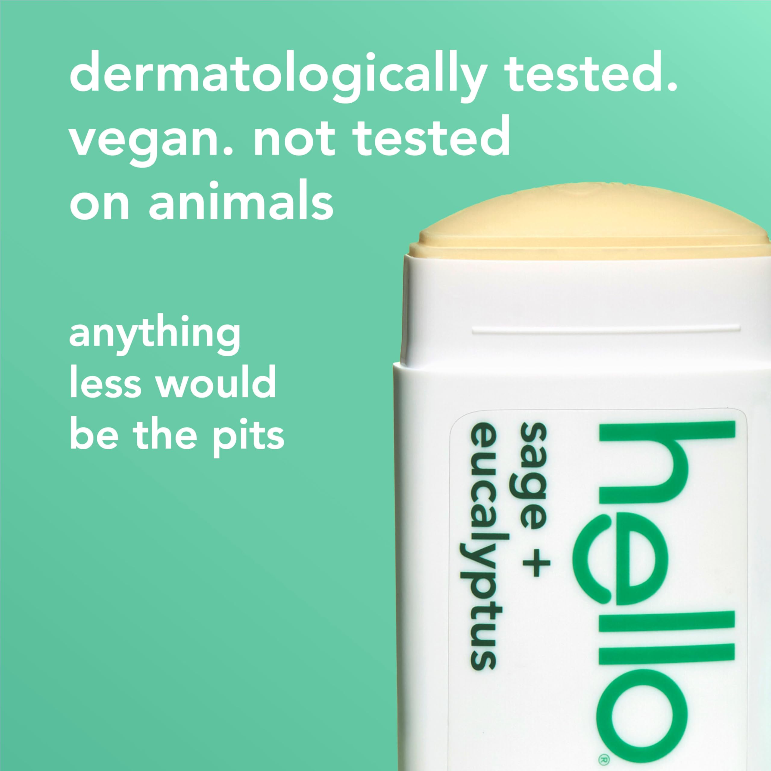 Hello Sage and Eucalyptus Aluminum Free Deodorant - 2 Pack | 24-Hour Freshness, Shea Butter, Vegan