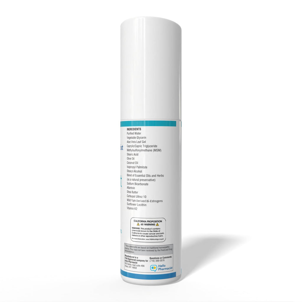 HelloPharmacist BiEST 5 BioIdentical Beauty Cream – Smoother Formula with Hyaluronic Acid – 3 oz – Made in USA