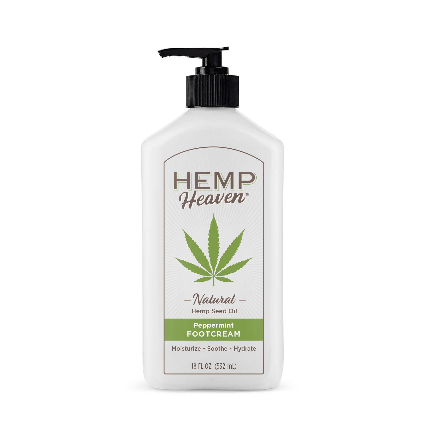 Hemp Heaven Hemp Foot Cream – Tea Tree Scent, 18 oz, Paraben-Free, EWG Verified, Made in USA