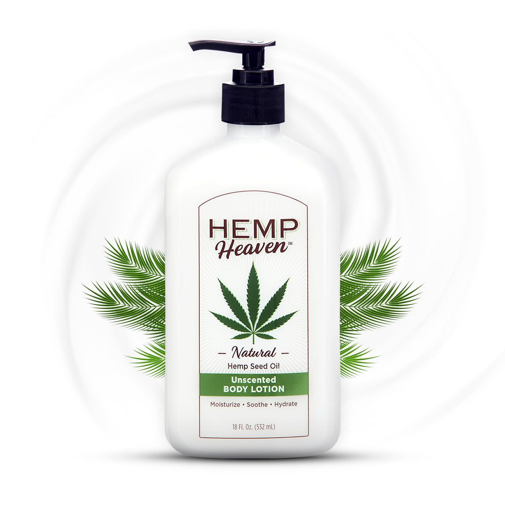 Hemp Heaven Hemp Lotion Unscented – 18 oz, Paraben-Free, Made in USA, EWG Verified