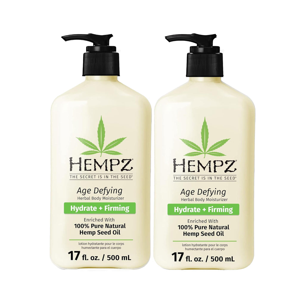 Hempz Age Defying Body Moisturizer 2 Pack – 17 oz Each | Daily Herbal Hydration