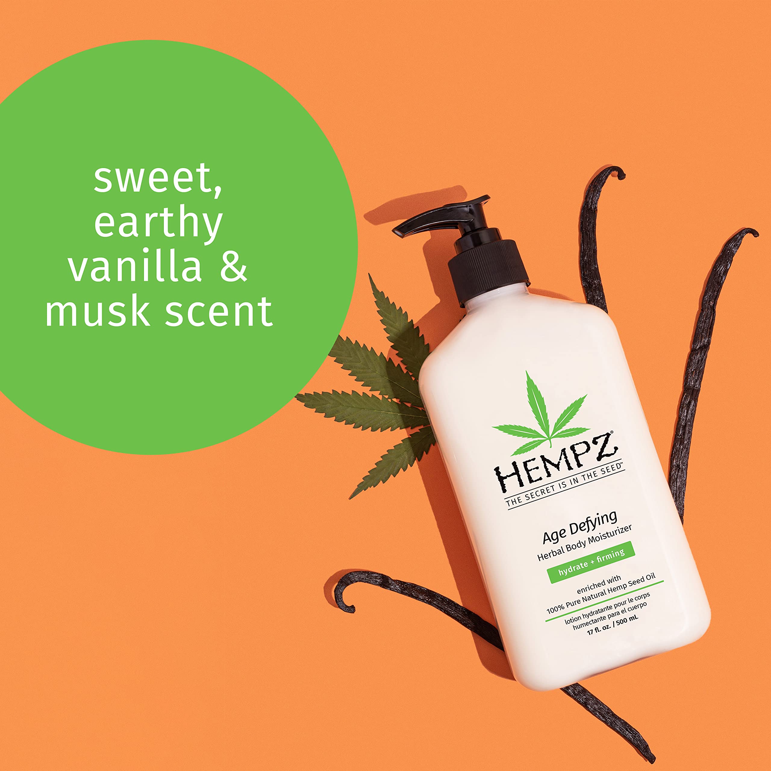 Hempz Age Defying Body Moisturizer 2 Pack – 17 oz Each | Daily Herbal Hydration