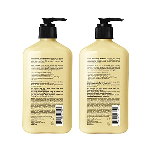 Hempz Body Lotion – Sweet Pineapple & Honey Melon Daily Moisturizing Cream | 2-Pack, 17 fl oz