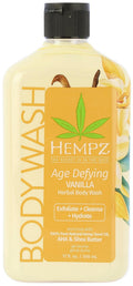 Hempz Body Wash Age Defying - Vanilla & Musk - Hydrating & Exfoliating for Sensitive Skin - 17 fl oz