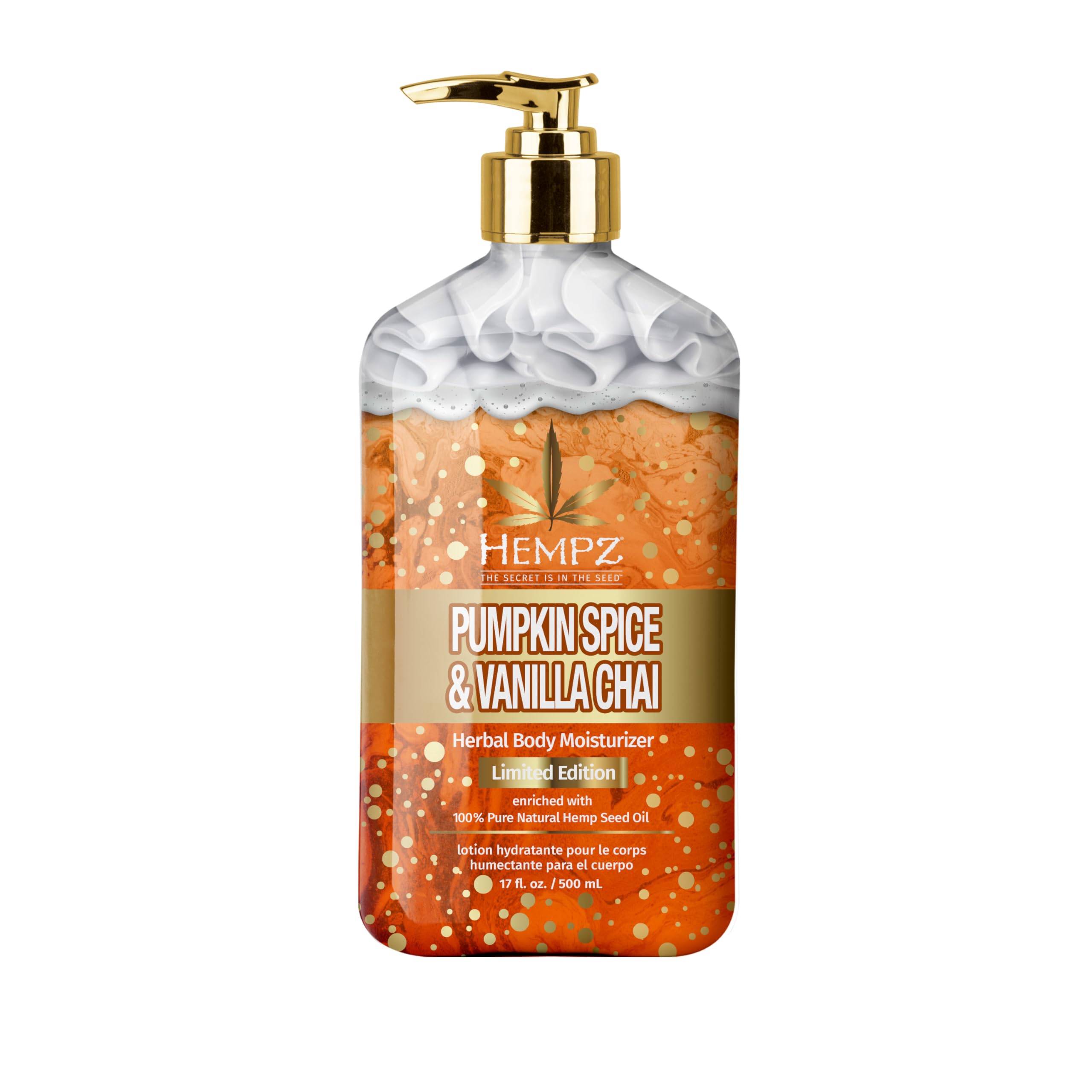 Hempz Limited Edition Pumpkin Spice & Vanilla Chai Body Lotion 17oz – Hydrating Fall Scent