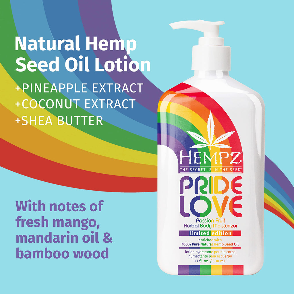 Hempz Body Lotion – Passion Fruit Pride Love | Limited Edition Daily Moisturizer