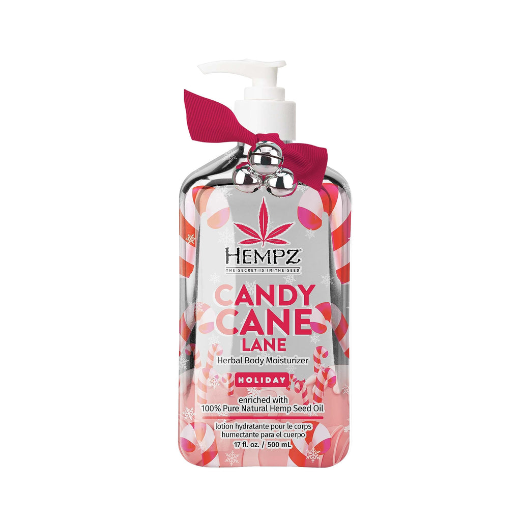 Hempz Limited Edition Peppermint Candy Cane Herbal Body Lotion (17 oz) – Hydrating Holiday Moisturizer