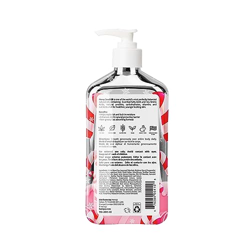 Hempz Limited Edition Peppermint Candy Cane Herbal Body Lotion (17 oz) – Hydrating Holiday Moisturizer