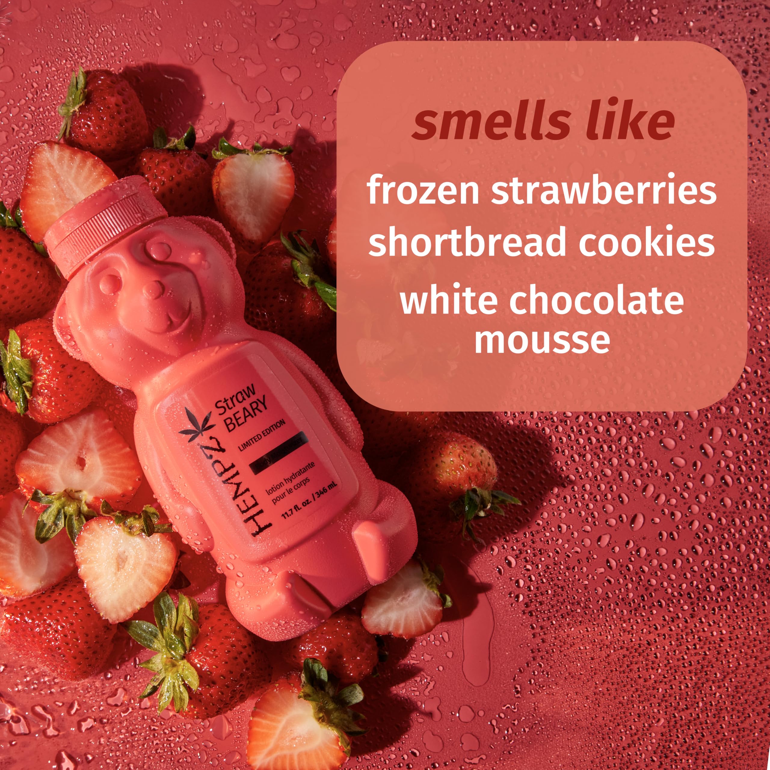 Hempz Limited Edition Strawbeary Body Moisturizer – Hydrating Lotion 11.7 oz