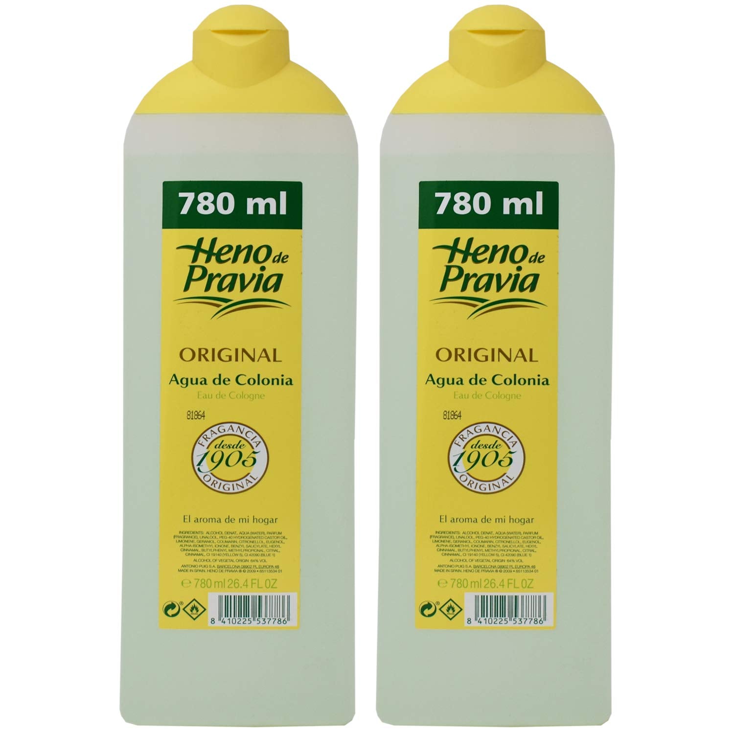 Heno de Pravia Original Colonia – 2 Pack, 26.4 fl oz Each | Fresh Citrus Floral Scent