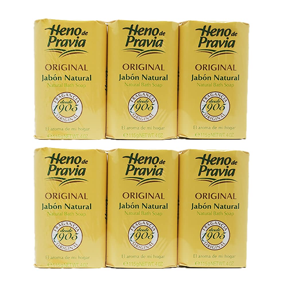 Heno de Pravia Original Soap – 6-Bar Pack | Delicate Natural Scent & Moisturizing
