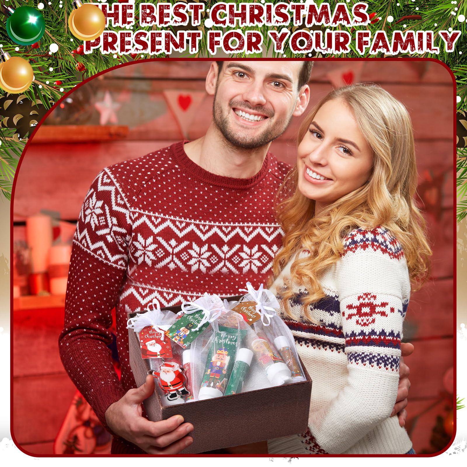 Henoyso 50 Set Christmas Hand Cream & Lip Balm Gift Set – Bulk Holiday Favors