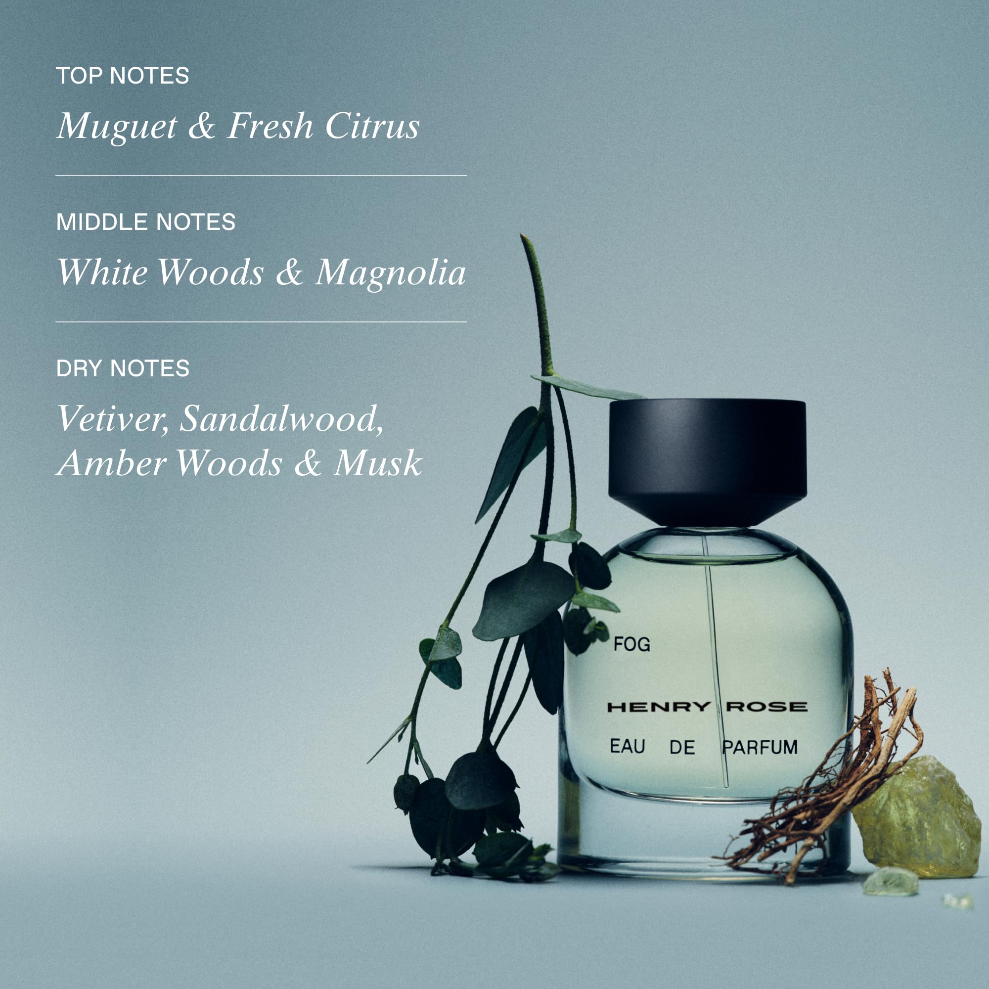 Fog by Henry Rose - Unisex Vetiver Citrus Perfume 1.7 fl oz | EWG Verified, Cruelty-Free, Sustainable Packaging