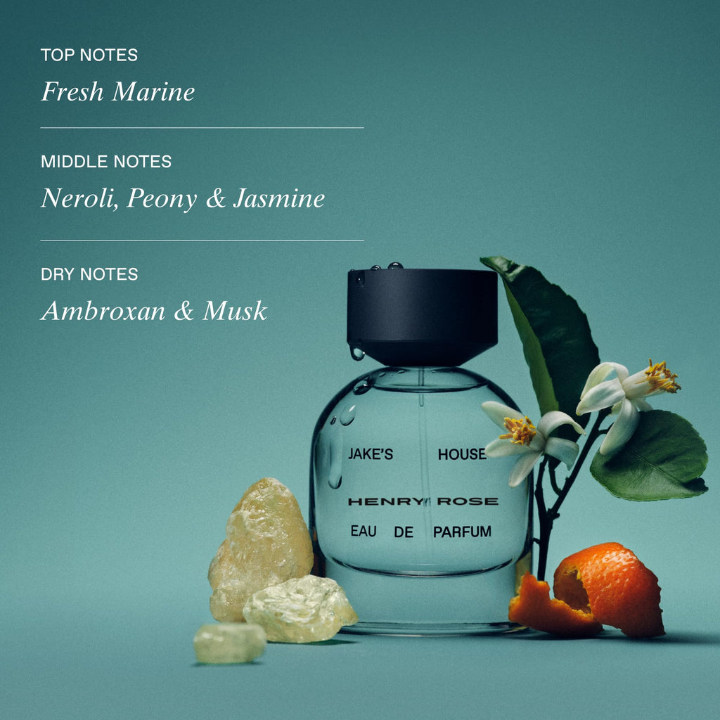 Henry Rose Jake's House Perfume – Unisex Floral Marine Citrus, Jasmine & Musk