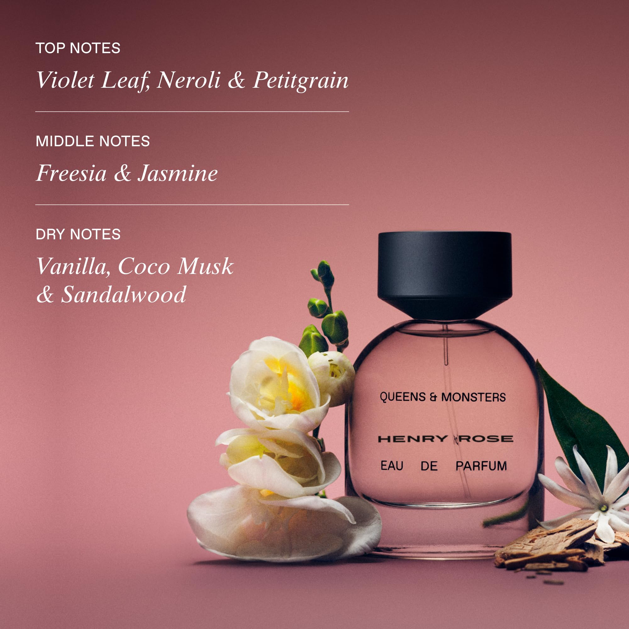 Queens & Monsters by Henry Rose – Unisex Amber Perfume with Neroli, Jasmine & Vanilla