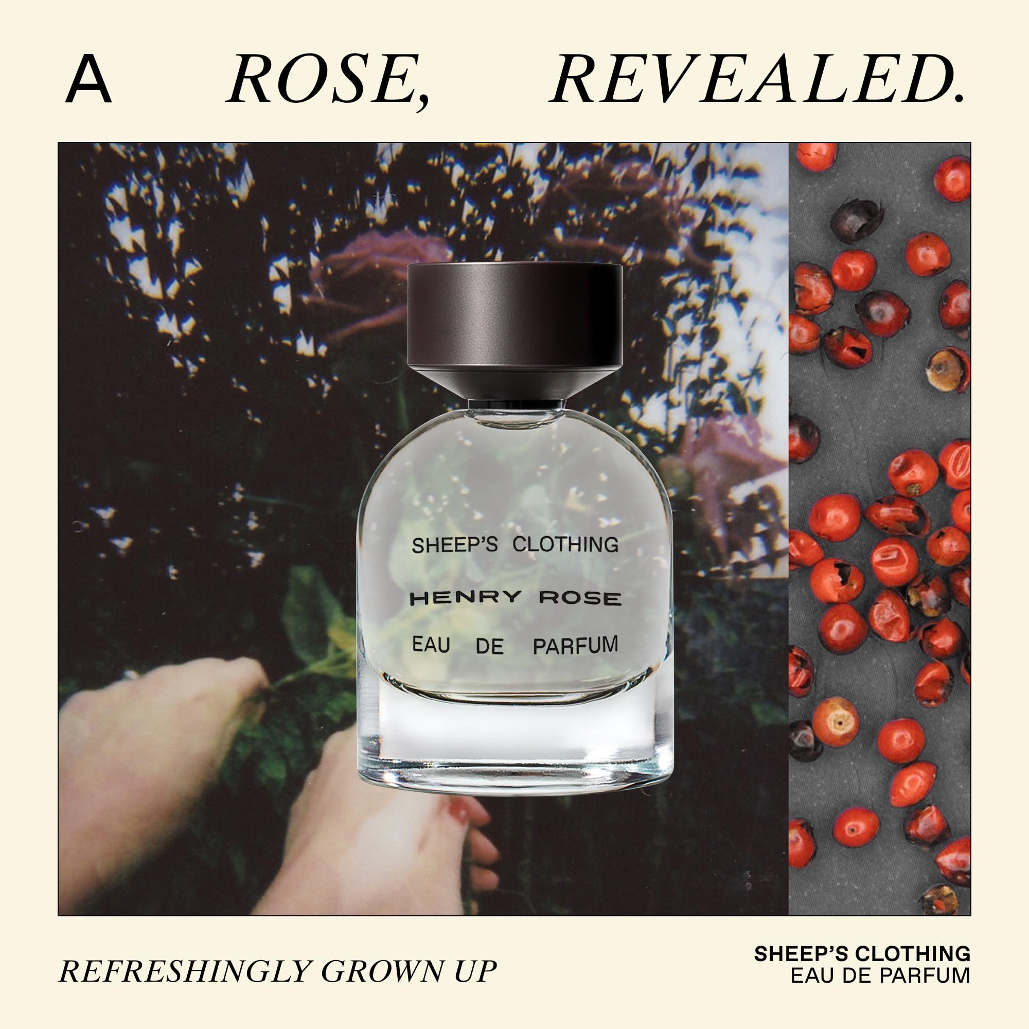 Henry Rose Sheep's Clothing – Unisex Woody Floral Perfume (1.7 fl oz) with Rose Absolute & Amber | EWG Verified