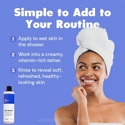 Her Fantasy Box Body Vitamins 16oz | Hydrating Body Cleanser with Vitamin Complex