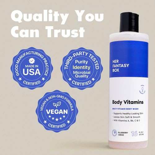 Her Fantasy Box Body Vitamins 16oz | Hydrating Body Cleanser with Vitamin Complex