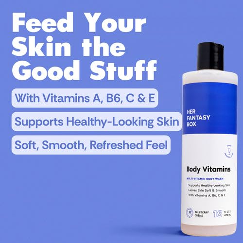 Her Fantasy Box Body Vitamins 16oz | Hydrating Body Cleanser with Vitamin Complex