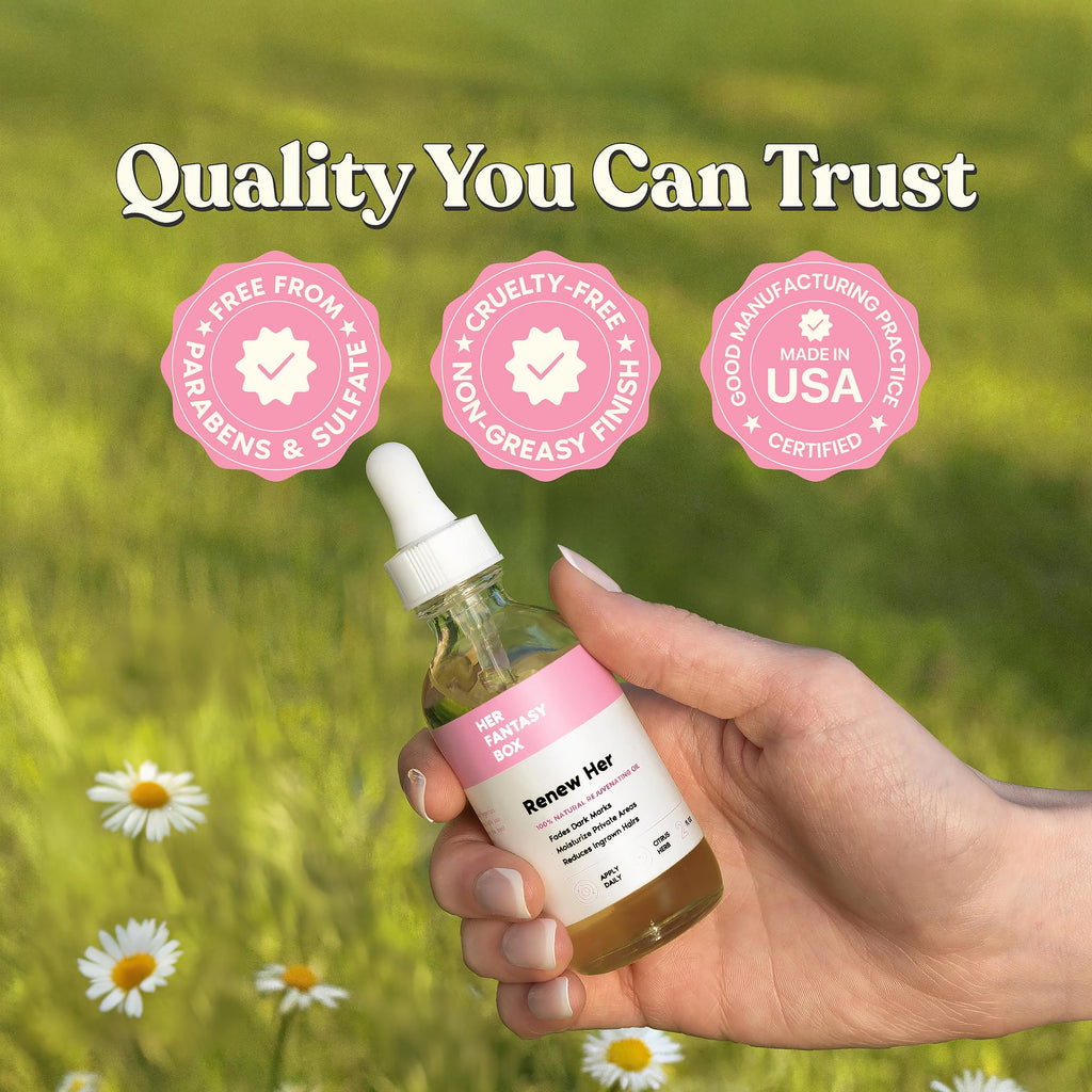 Her Fantasy Box Renew Her Oil | Natural Yoni Oil for Dark Spots & Ingrown Hair
