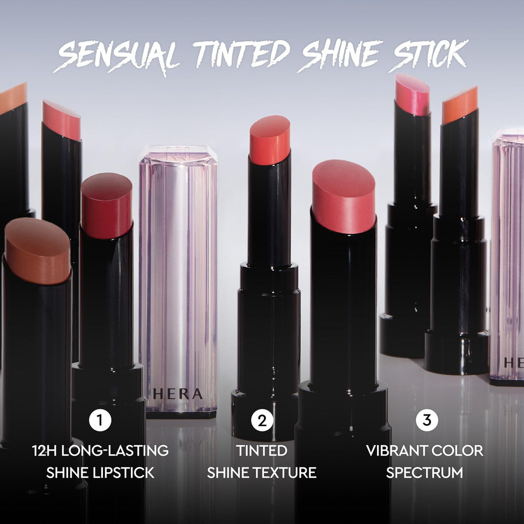 HERA Sensual Tinted Shine Stick 3.5g #430 Too Beige | 12HR Wear, Hydrating Lip Tint & Shine