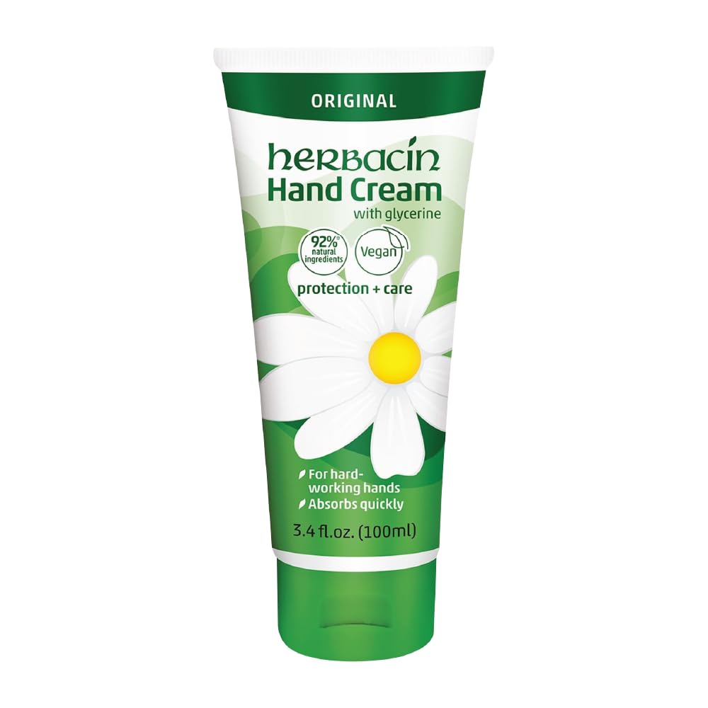 Herbacin Kamille Hand Cream – 3.4 oz (Pack of 3) | Chamomile Moisturizing Hand Care