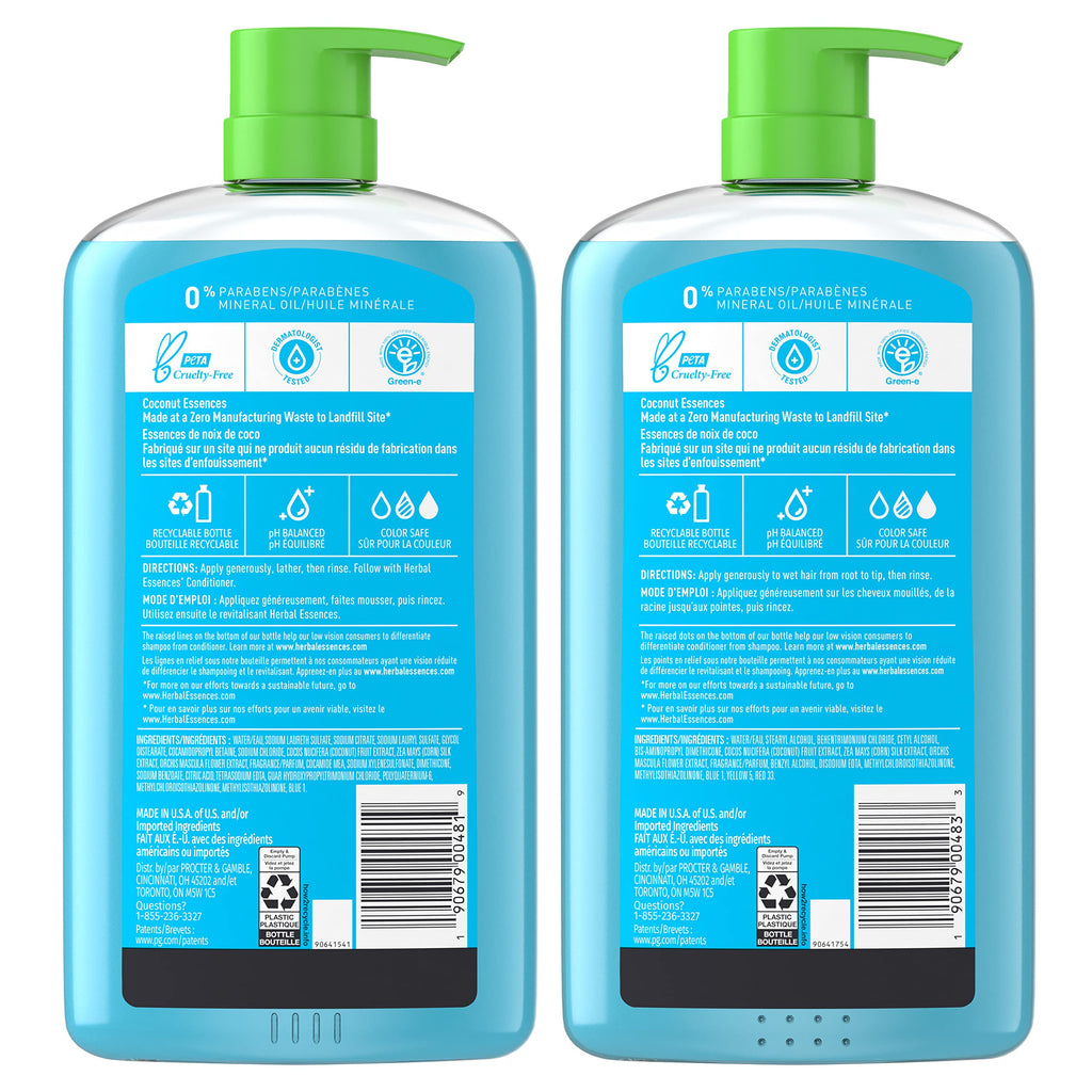 Herbal Essences Hello Hydration Shampoo & Conditioner Set – Moisturizing, Paraben Free, Color-Safe, Coconut