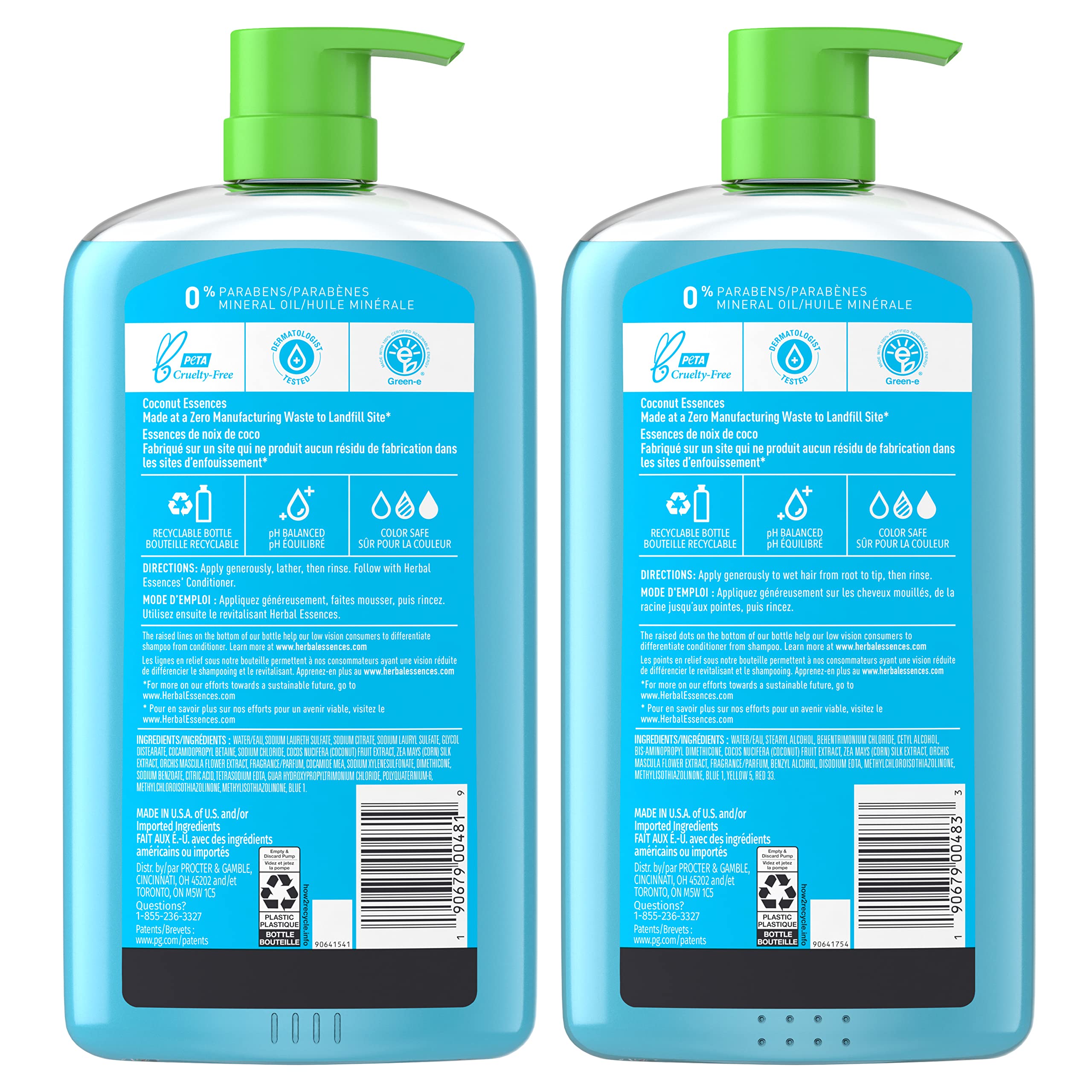 Herbal Essences Hello Hydration Shampoo & Conditioner Set – Moisturizing, Paraben Free, Color-Safe, Coconut