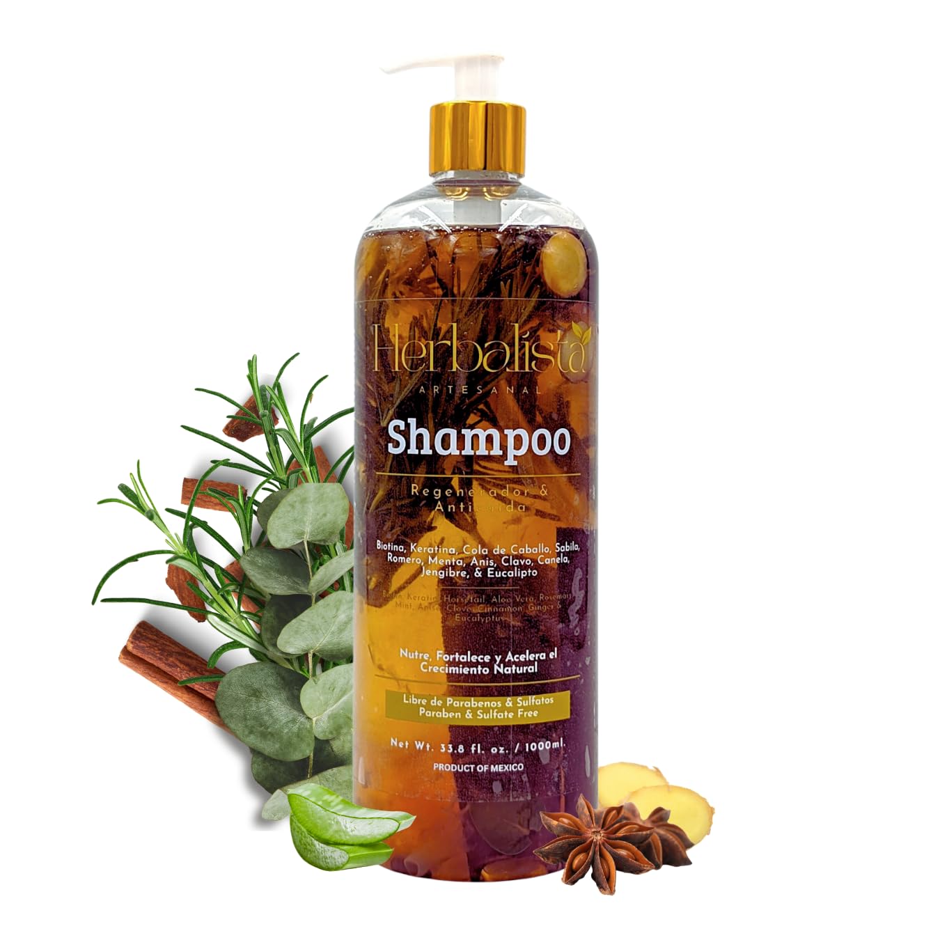 HERBALISTA Viral Herbal Shampoo 1000ml – Real Botanicals for Strength, Nourishment & Natural Shine