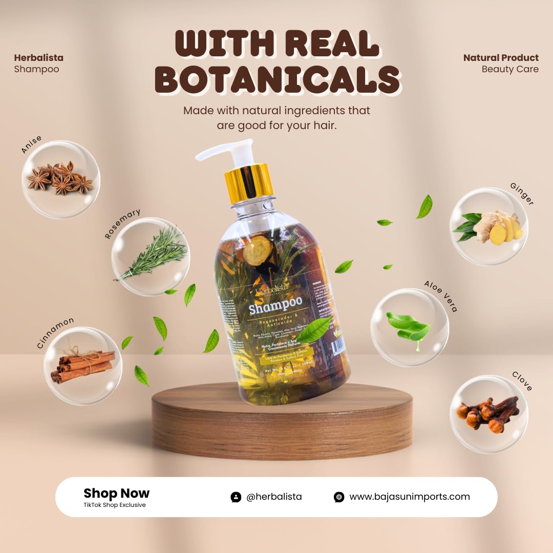 HERBALISTA Viral Herbal Shampoo 1000ml – Real Botanicals for Strength, Nourishment & Natural Shine