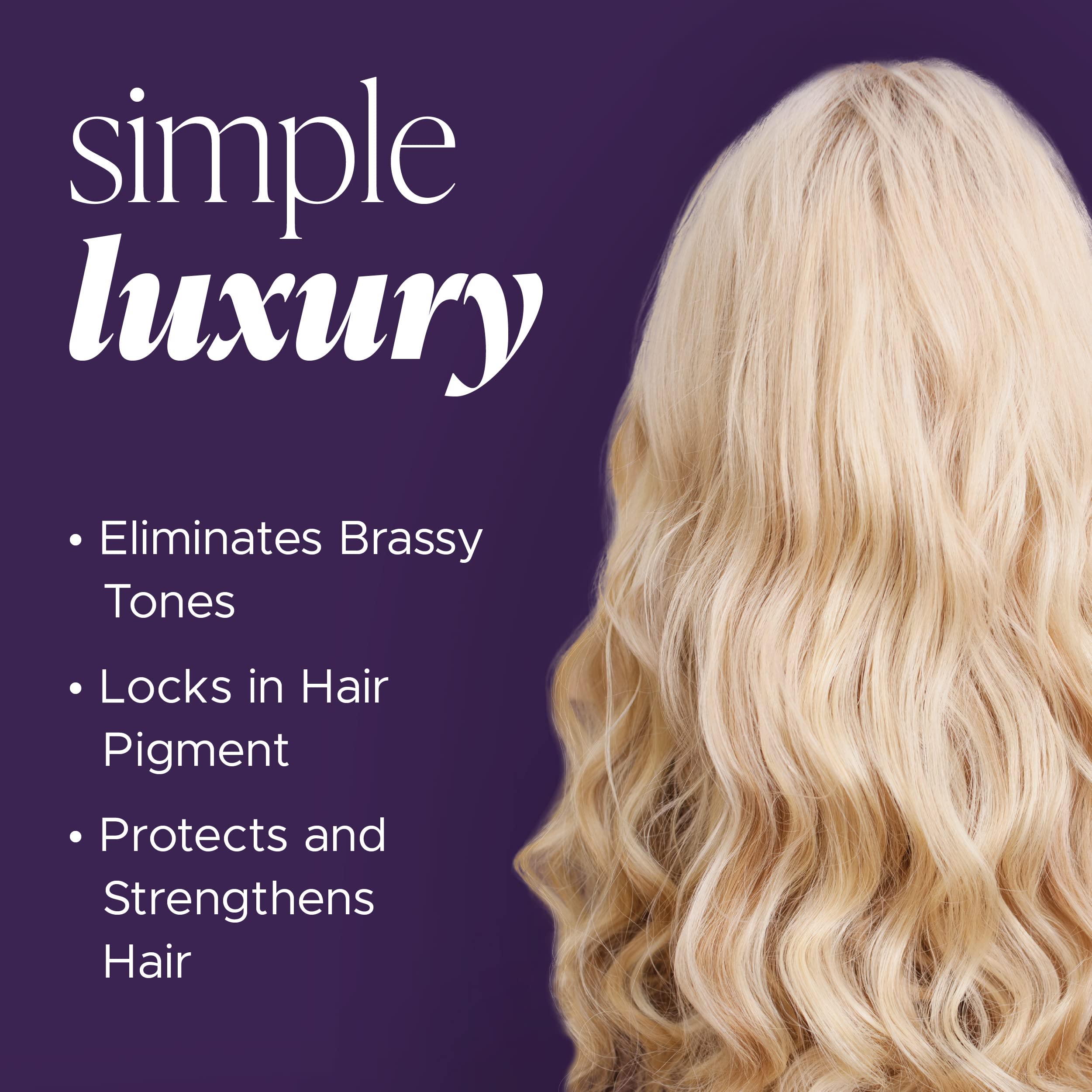 Herbalosophy Purple Shampoo & Conditioner Set for Blonde & Gray Hair – Eliminates Brass & Yellow Tones | 2 x 16.9 fl oz | Sulfate, Paraben & Gluten Free