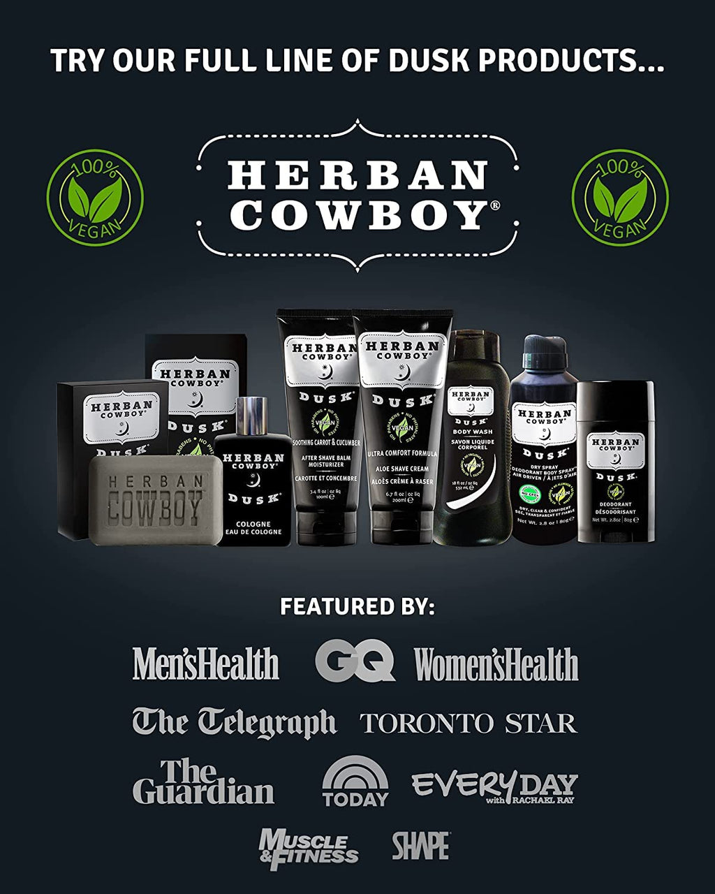 Herban Cowboy DUSK Deodorant 3-Pack - Subtle All-Day Freshness