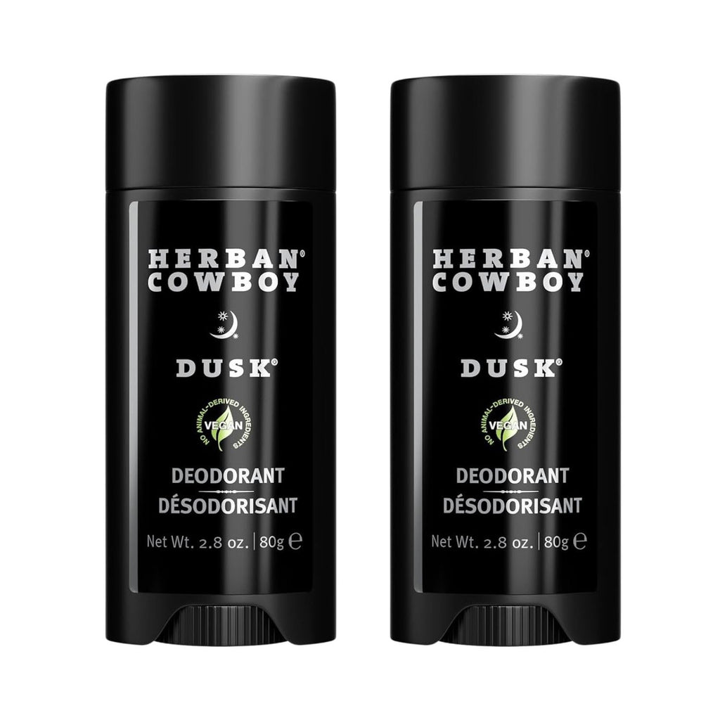 Herban Cowboy Forest Aloe Deodorant Dusk – Aluminum-Free, Cedar, Mandarin & Black Pepper (2-Pack)