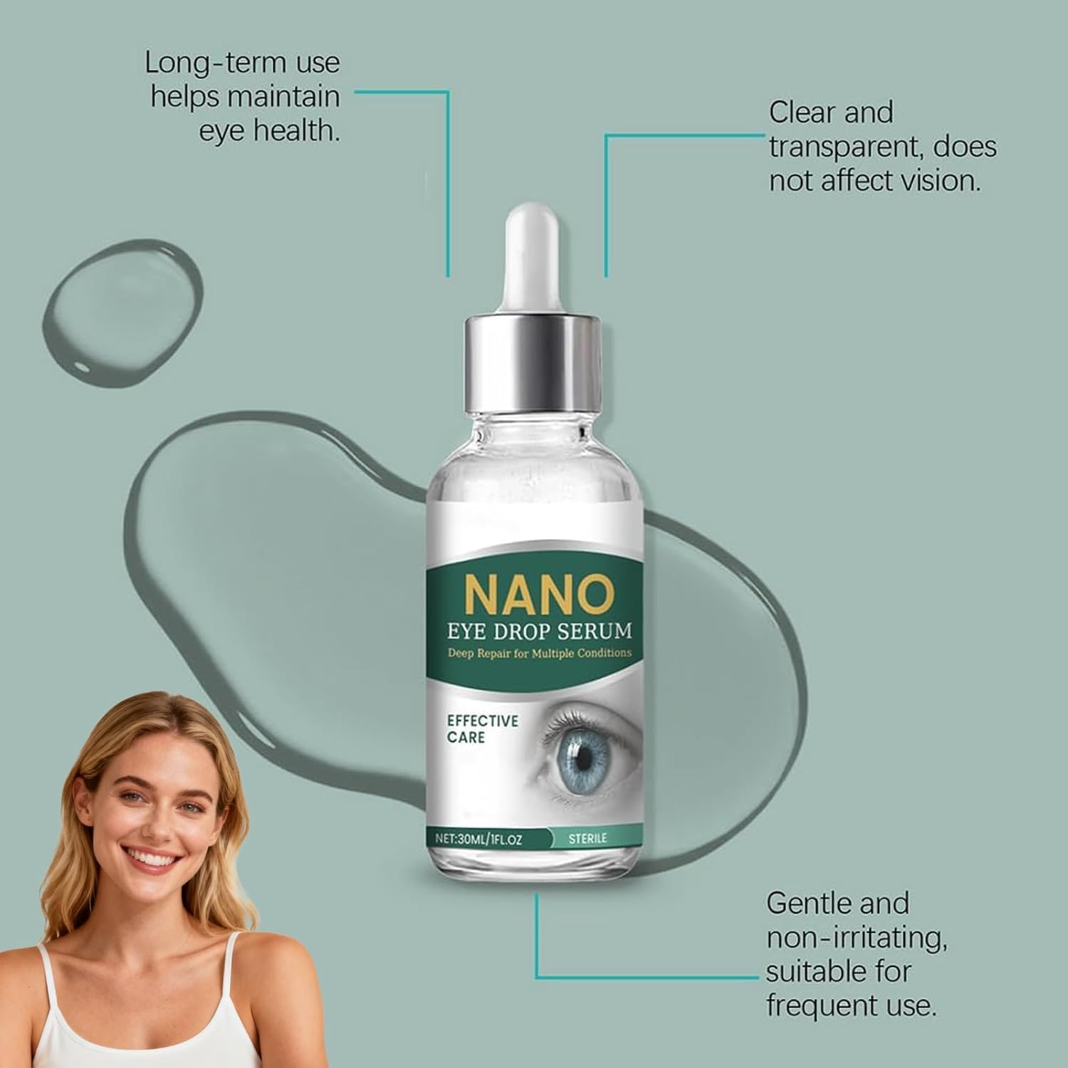 Optifusion Drops & Herbionyx Nano Drop Serum with Lutein and Vitamins C/E — Tear Film Moisture & Comfort