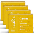 Herbishh Castor Oil Shampoo Bar – Nourishing Solid Shampoo for Hair Growth & Thinning Hair | 3.53 oz Pack of 4