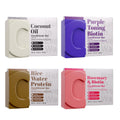 Herbishh 4-Pack Solid Conditioner Bars – Coconut Oil, Purple Toner, Rosemary Biotin & Rice Water