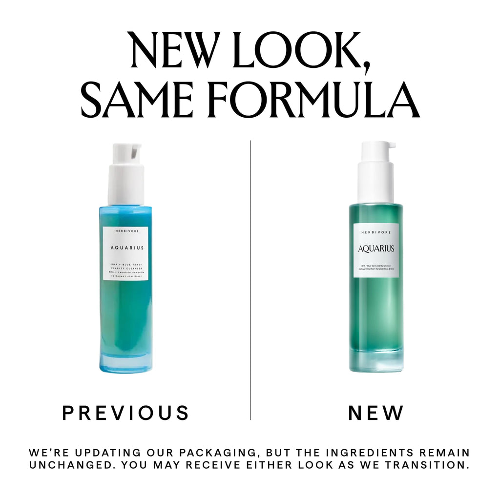 HERBIVORE Aquarius BHA + Blue Tansy Cleanser – Deep Pore Cleansing for Oily-Combination Skin